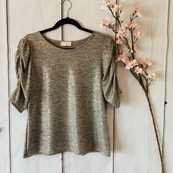 Anthropologie Tops - ANTHRO / LUCY & LUREL / SHINE RUCHED SLEEVE TEE